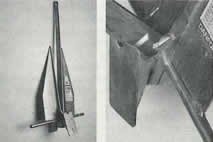 A danforth anchor before and after testing