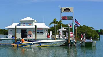 a sunny day at a marina full of boats