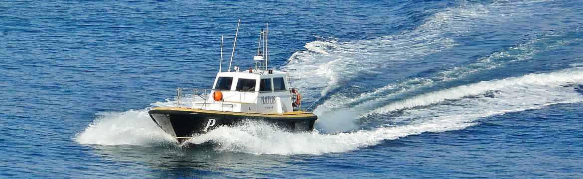a fast moving power boat
