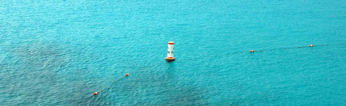 a buoy that marks a swim zone